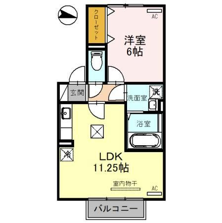 メゾン定正　Bの間取り
