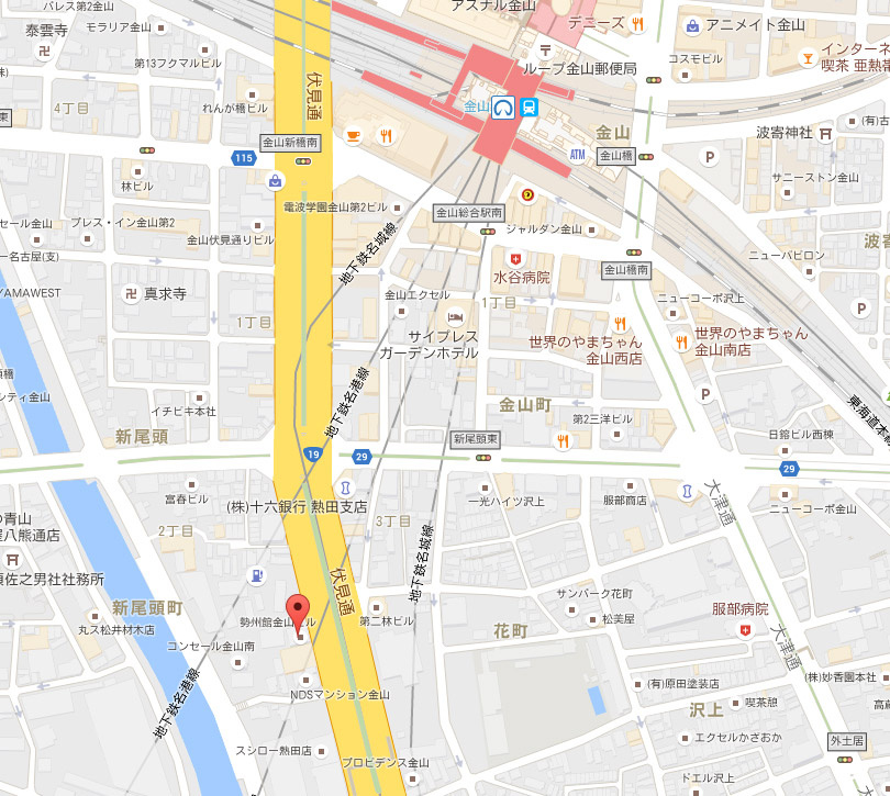 勢州館金山ビルの地図
