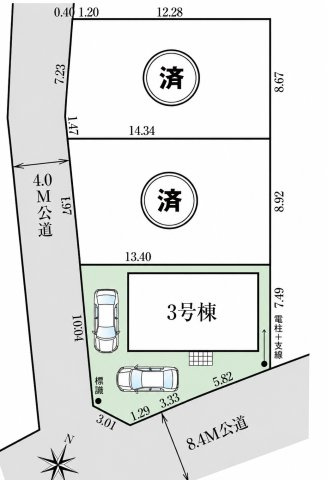富士見市上沢11期の区画図
