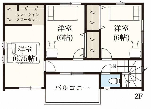 富士見市上沢11期の間取り|2F