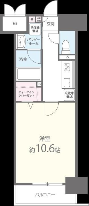 エル･イソベ三宮の間取り