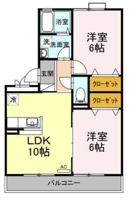 川崎市多摩区西生田３丁目のアパートの間取り