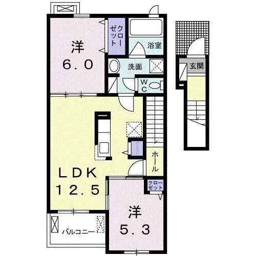 フラワー野火止Ｂの間取り