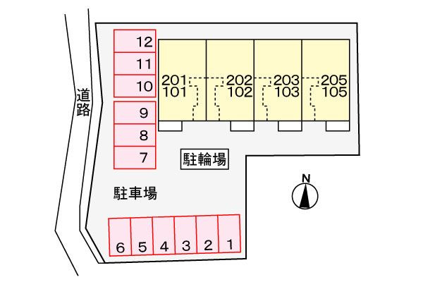 アフロディーテヴァンテアンの駐車場
