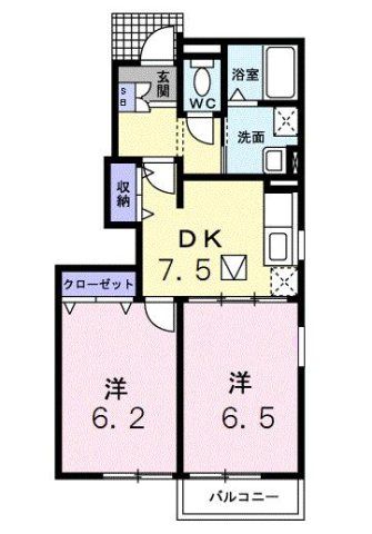 ツインコートＡの間取り