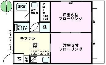 フェリース中原の間取り