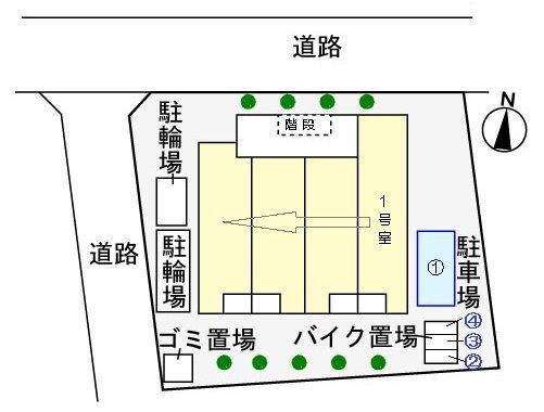 オーキッド都立大学の駐車場