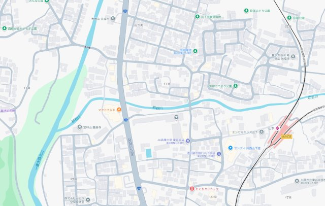 川西市笹部　第1期　新築一戸建ての地図