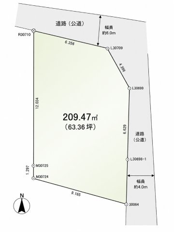 千葉市中央区川戸町土地の土地図