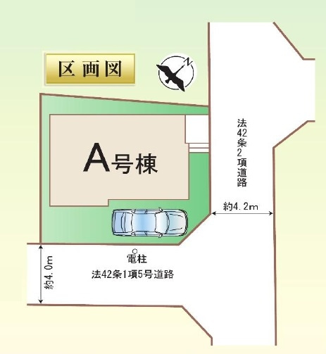 新築一戸建て　川越市砂の区画図|カースペース1台分(車種によります)
