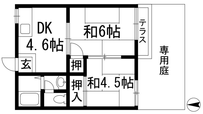 【間取り】 | ハイツグリーンヒルB