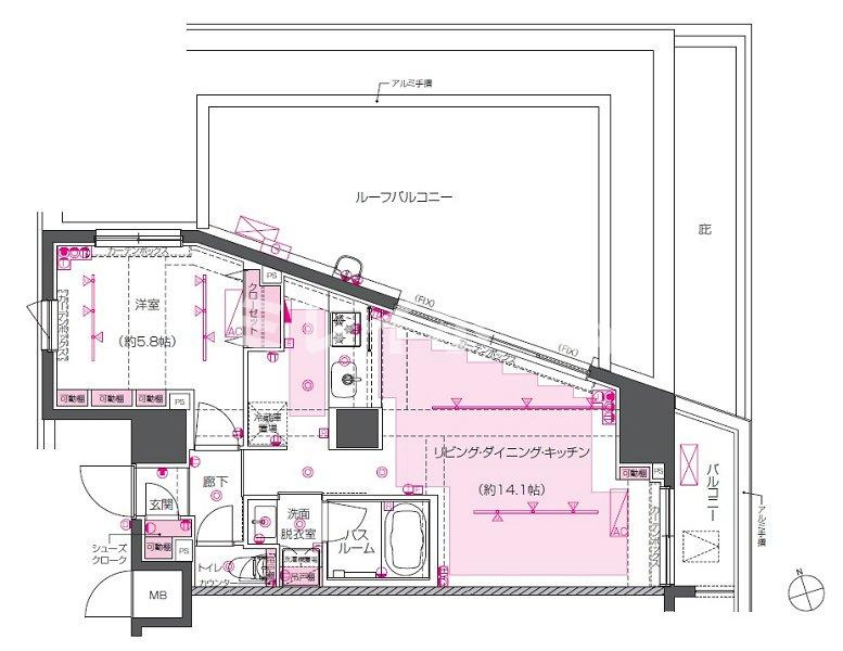 ZOOM戸越銀座の間取り