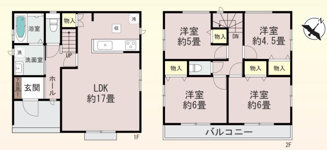 相模原市南区当麻全２棟の間取り