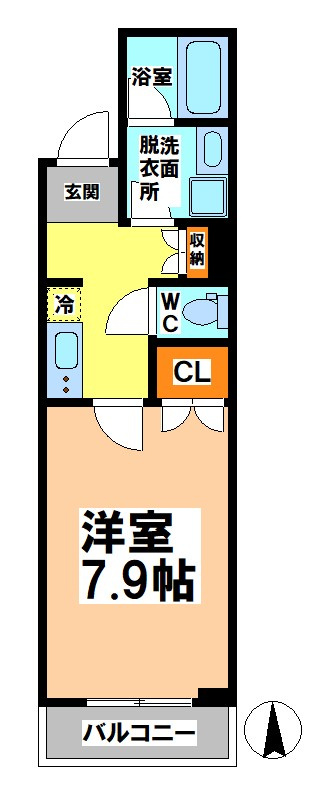 小金井市本町５丁目の賃貸マンションの間取り
