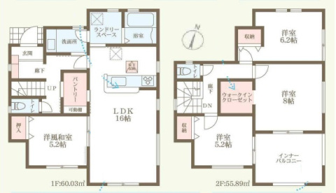 宝塚市野上　第2期　新築一戸建ての間取り