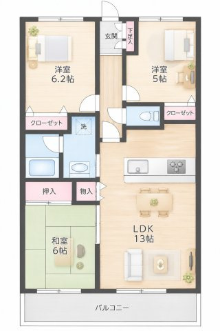 【間取り】 | メイツ武蔵新城