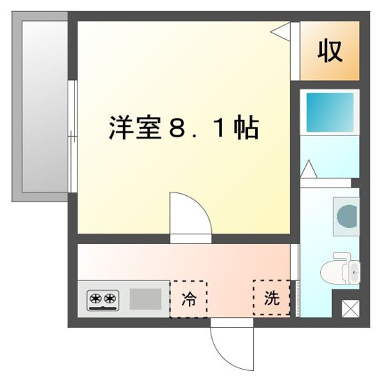 【間取り】 | サンフォレスト北白川 | ３号室