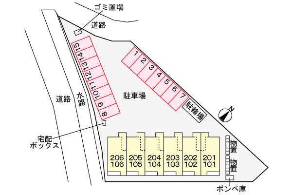 サジテール　青木島の区画図