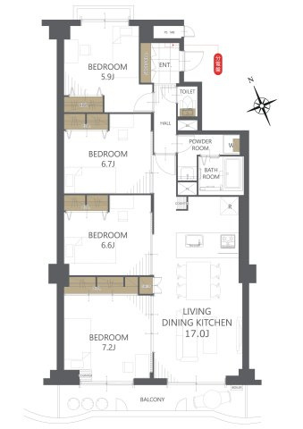 【間取り】チサンマンション紺屋町 
