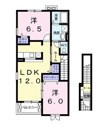 【間取り】 | 使い勝手のよい２LDK！
