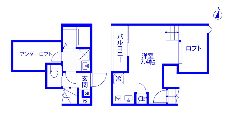 robot home 西大宮Bの間取り