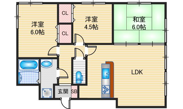【間取り】 | パロス沢良宜