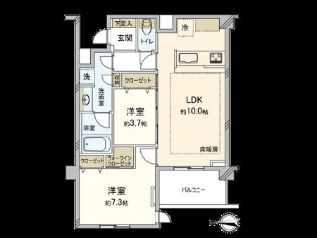 D‘クラディア中野桃園の間取り