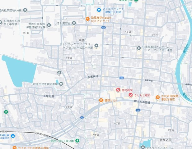 松原市一津屋　第8期　新築一戸建ての地図