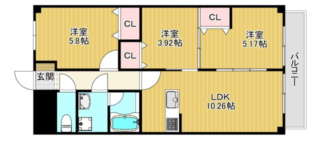 【間取り】 | ファミリーコーポ今福