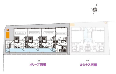 【区画図】 | オリーブ　西堀 