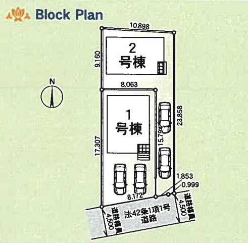 座間市新田宿第９の区画図