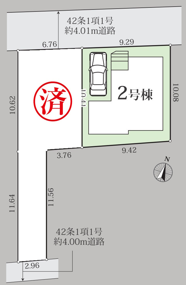 綾瀬市落合南２棟の区画図
