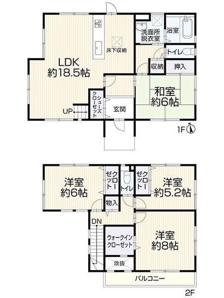 【間取り】 | 遠賀郡水巻町樋口東 　中古一戸建☆仲介手数料無料☆