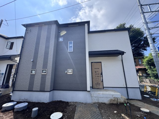 市川市国分３丁目新築戸建の外観|A号棟外観・8月24日撮影・もうすぐ完成！