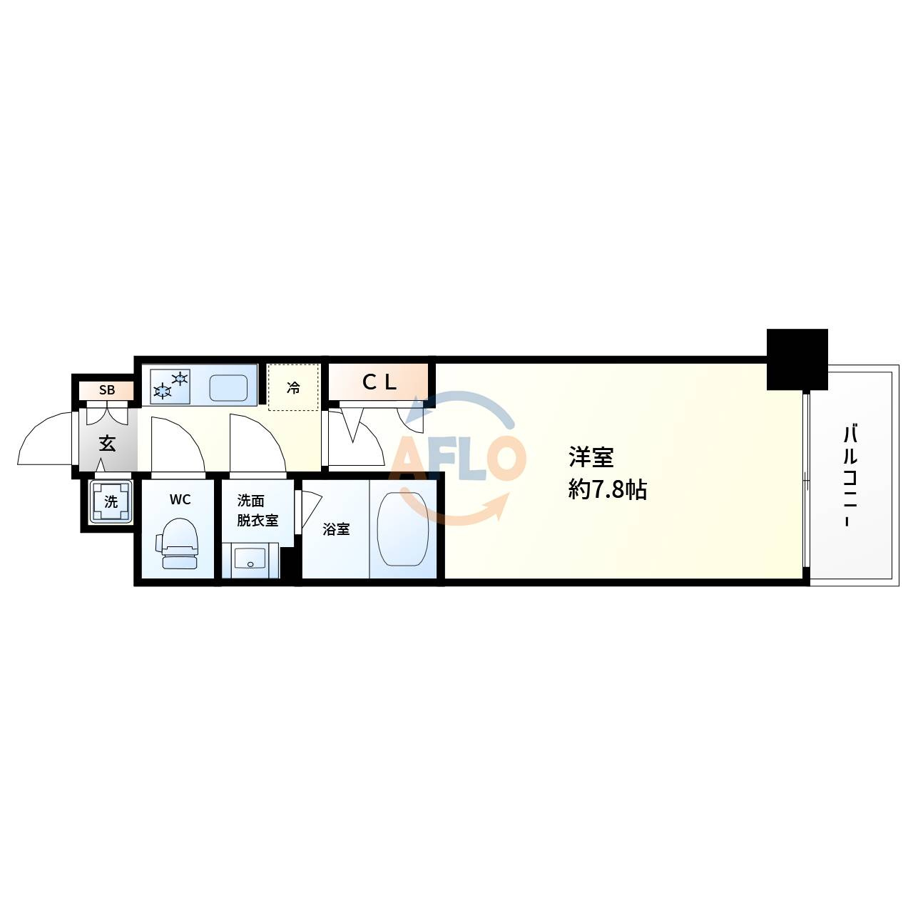 エスレジデンス新大阪駅前の間取り|S-RESIDENCE新大阪駅前　間取り