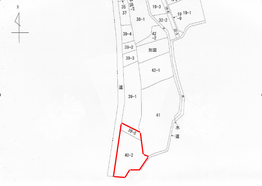 奥州市水沢姉体町字南新田下の区画図