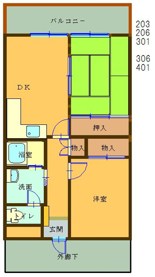 【間取り】 | ロイヤルヒルズK