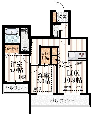 Ｌｕｐｉｎｕｓの間取り
