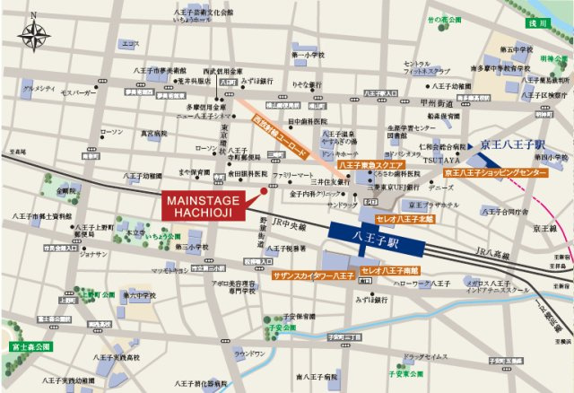 【地図】 | メインステージ八王子TokyoWest(メインステージハチオウジトウキョウウエスト)