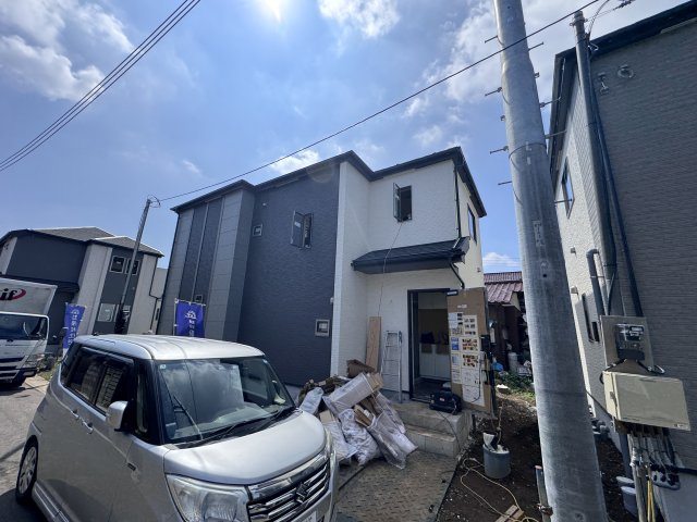 市川市国分３丁目新築戸建の外観|B号棟外観・8月24日撮影・もうすぐ完成！