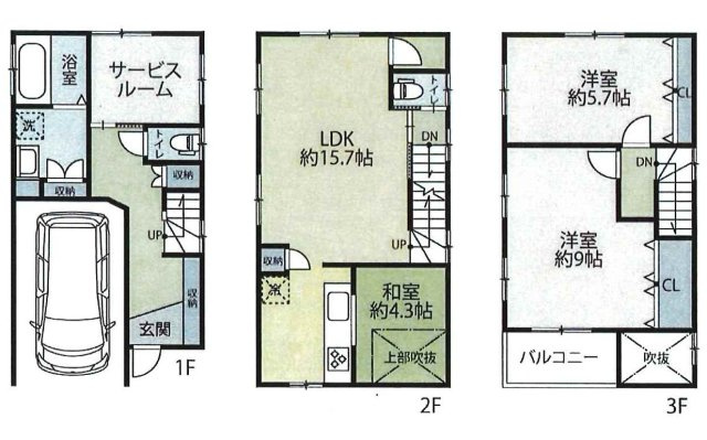 【間取り】 | 城東区鴫野西1丁目中古戸建