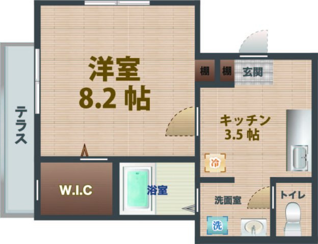 【間取り】 | メゾンベレーザ | 1Kのお部屋です。