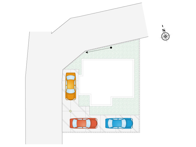 【区画図】駐車３台可能です。