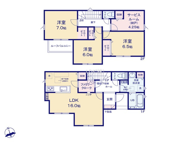 【間取り】 | 新築戸建／ふじみ野市元福岡２丁目（全2棟）