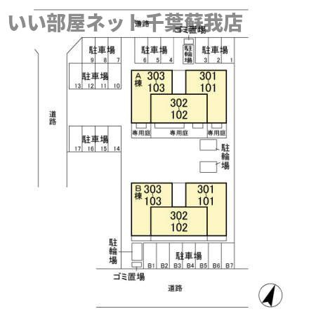 ルシェリア一番館・二番館 Ⅰ-の区画図