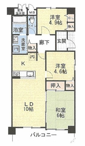 水鉄アーバンコンフォート岩出の間取り