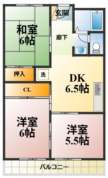 ハイツニシカワの間取り
