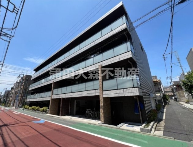 パティーナ蒲田Duoの外観|2021年2月築　RC鉄筋コンクリート造地上4階建て総戸数39戸Wi-Fiインターネット無料
東京都大田区西蒲田1丁目の分譲賃貸マンション　JR京浜東北線蒲田駅徒歩10分