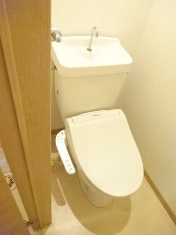 落ち着いた色調のトイレです