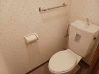 落ち着いた色調のトイレです
